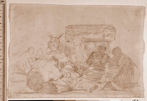 The Disasters of War : Strange devotion (preparatory drawing 作者 弗朗西斯科·德·戈雅