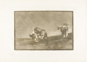 同一人在马德里的斗牛场上扔牛，选自《斗牛艺术》第 16 版 作者 弗朗西斯科·何塞·德·戈雅 y Lucientes
