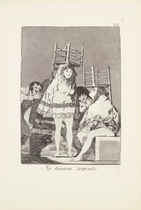 他们已经有了一个座位（Ya tienen asiento） Plate 26 from: Los Caprichos 作者 弗朗西斯科·何塞·德·戈雅 y Lucientes