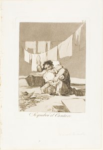 是的，他打破了锅，来自 Los Caprichos 的第 25 盘 作者 弗朗西斯科·何塞·德·戈雅 y Lucientes