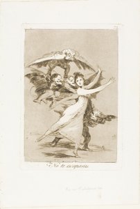你逃不掉的，第 72 板，来自 Los Caprichos 作者 弗朗西斯科·何塞·德·戈雅 y Lucientes
