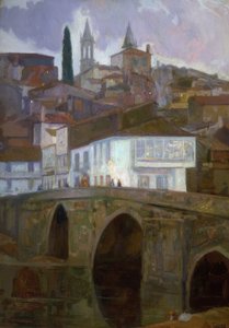 灯光之间（BETANZOS）–OLEO - LIENZO – 1918–90X62 CM–