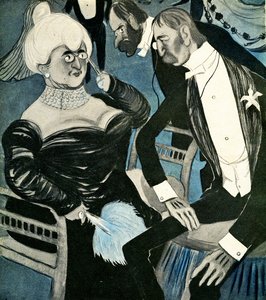 1905年，一名英国男子要求法国女子跳舞。 作者 Francisco Sancha y Lengo