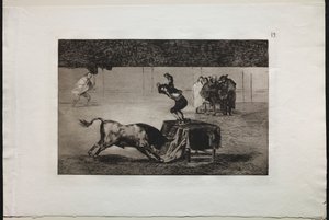 斗牛：他在同一枚戒指上的另一场疯狂，1876年。 作者 弗朗西斯科·德·戈雅