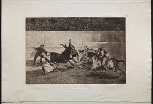 斗牛：佩佩·伊洛（Pepe Illo）第二作品的死亡，1876年。 作者 弗朗西斯科·德·戈雅