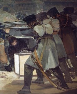 1808年5月3日（对叛乱街头战士的射击）。 1814.细节 作者 弗朗西斯科·德·戈雅