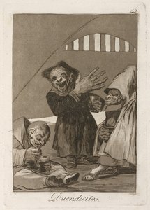 小精灵。妖精。从洛斯·卡普里科斯（Los Caprichos），1797-1798年 作者 弗朗西斯科·德·戈雅