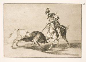 El Cid Campeador 用长矛刺死另一头公牛 作者 弗朗西斯科·德·戈雅