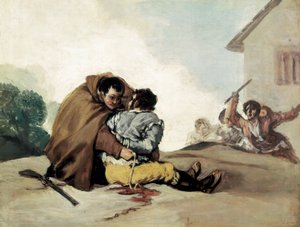Friar Pedro Binds El Maragato with a Rope, painting by Francisco de Goya 作者 弗朗西斯科·德·戈雅