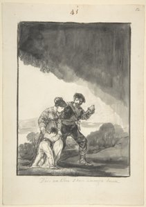 上帝救我们脱离了如此苦涩的命运，约1816-20年（用印度墨水和灰色水洗和刮擦的刷子） 作者 弗朗西斯科·德·戈雅
