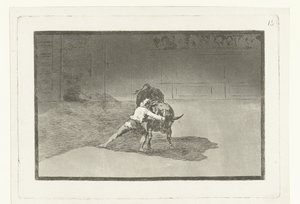 马丁乔与公牛搏斗
El famoso Martincho poniendo banderillas al quiebro
斗牛（系列名称）
La Tauromaquia（系列标题） 作者 弗朗西斯科·德·戈雅