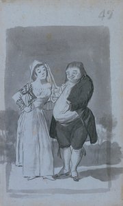 妓女诱人的胖子，丑陋，1796-97年。 作者 弗朗西斯科·德·戈雅