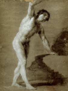School of Drawing, c. 1790 (charcoal drawing on grey paper) 作者 弗朗西斯科·德·戈雅