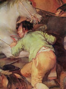 1808年5月2日，马德里或马穆鲁克斯的战斗细节，男子攻击马，1814年布面油画 作者 弗朗西斯科·德·戈雅