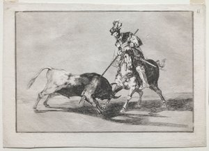 Cid Campeador矛另一头公牛，1815-1816年。 作者 弗朗西斯科·德·戈雅