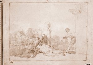 The Disasters of War : It is useless to shout (preparatory drawing 作者 弗朗西斯科·德·戈雅