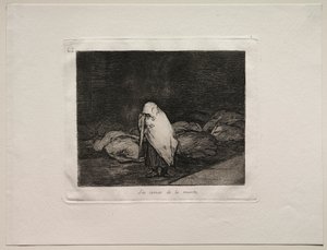 战争的恐怖：死亡之床。 作者 弗朗西斯科·德·戈雅