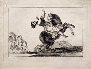 Los Disparates Follies系列中的绑架者，1815-1819年 作者 弗朗西斯科·德·戈雅