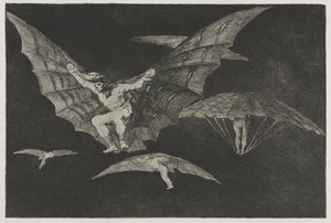 箴言：飞行方式，1864年。 作者 弗朗西斯科·德·戈雅