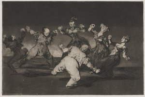 谚语：如果马里昂会跳舞，那么她必须承担后果，1864年。 作者 弗朗西斯科·德·戈雅
