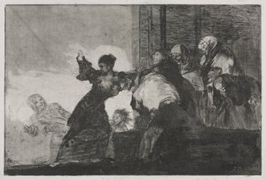 箴言：两个脑袋胜过一个愚蠢的愚人节，1816年至1823年印刷c。 1863年。 作者 弗朗西斯科·德·戈雅