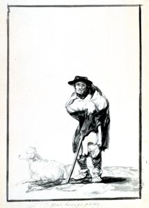 牧羊人，c1760-1820 作者 弗朗西斯科·德·戈雅