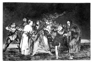 劝诫，1819年至1823年 作者 弗朗西斯科·德·戈雅