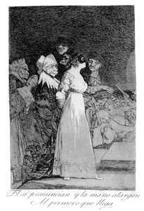 他们说可以，并向第一个来的人伸出援手，1799年 作者 弗朗西斯科·德·戈雅