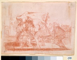 War Destres：“”这同样是“” 圣像崇拜上的反教权印刷。 弗朗西斯科·德·戈雅·卢森特斯（Francisco de Goya y Lucientes，1746-1828 年）为蚀刻准备的红铅笔画。 1810-1812 年。 马德里。 普拉多博物馆 作者 弗朗西斯科·德·戈雅