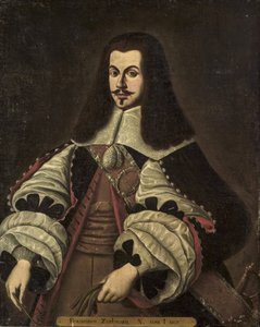巴洛克：Francisco de Zurbaran（1598-1664）的肖像，匿名，17 世纪末。布面油画 作者 弗朗西斯科·德祖巴兰