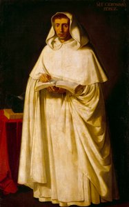 弗朗西斯科·德·祖巴兰 (Francisco de Zurbaran) 的杰罗尼莫·佩雷斯神父肖像 (1598-1664) 作者 弗朗西斯科·德祖巴兰
