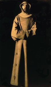 阿西西的圣弗朗西斯，约 1640 年（布面油画） 作者 弗朗西斯科·德祖巴兰