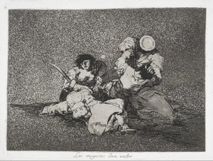 女人们给战争中的灾难（Los Desastres d ......）带来了勇气（Las mugeres dan valor）。 作者 弗朗西斯科·德·戈雅