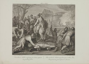 波兰米什科一世摧毁异教之神》，作者：Smuglewicz, Franciszek (1745-1807)。石版画，18 世纪晚期。私人收藏