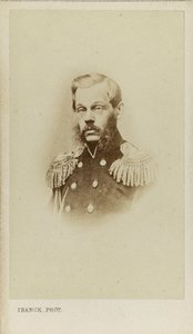 Dmitry Alekseyevich Milyutin伯爵的肖像，1816-1912。