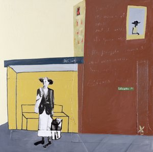 拉斐特大道，2001 年（混合媒介画布） 作者 