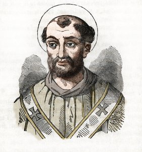 古代：教皇法比安（Fabian 或 Fabiano 或 Fabianus）（236-250 年）的形象 图画来自 Franco Mistrali 的《梵蒂冈的迷雾》。 作者 佛朗哥·米斯特拉利