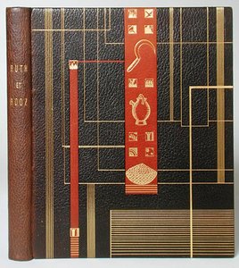 Ruth et Booz》的装订，由J.C. Mardrus翻译，E. Poencin装饰，1930年出版（摩洛哥皮革）。 作者 弗朗索瓦·路易斯（后）铁匠