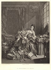 La Marchande de Modes（雕版画 作者 弗朗索瓦（后）布歇