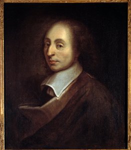 Blaise Pascal (1623-1662) 的肖像 (h s/t 0.70 x 0.56)，作者 Francois Quesnel (1637-99)。 作者 弗朗索瓦（后）奎斯内尔
