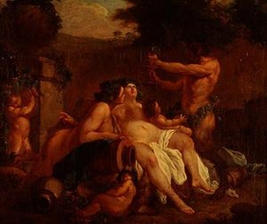 巴克斯（Bacchus）在山谷中的石瓮边作乐 作者 弗朗索瓦（圆圈）布歇