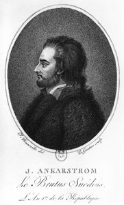 Johan Ankarstrom的肖像，由B. Gautier雕刻，1792年