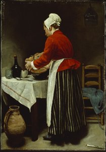女仆》，约 1875 年（布面油画） 作者 弗朗索瓦·邦文