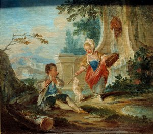 弗朗索瓦-布歇（1703-1770）的《兔子萨凡特》画作 作者 弗朗索瓦·布歇