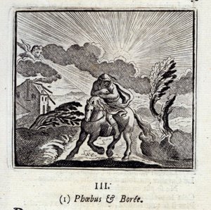 菲布斯和博雷。Jean de La Fontaine (1621-95)的寓言。插图：François Chauveau（1613-1676）。1728年的版本。 作者 弗朗索瓦·夏维