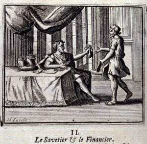 拯救者和寻找者。Jean de La Fontaine (1621-95)的寓言。插图：François Chauveau（1613-1676）。1728年的版本。 作者 弗朗索瓦·夏维