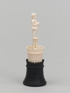 黑鸦，棋子，印度，约1820年