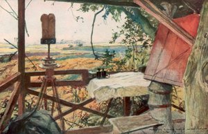 1918年7月18日，Mangin将军观察站，法国埃纳，Villers-Cotterets。 作者 弗朗索瓦·弗拉蒙