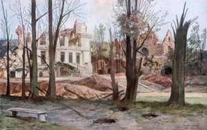 房屋废墟，索普尔，第一次世界大战，1917年4月。 作者 弗朗索瓦·弗拉蒙