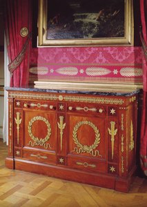 First Empire Style马桶，1804-15（金合欢，大理石和镀金青铜）